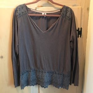 Gray Lacey Long Sleeve